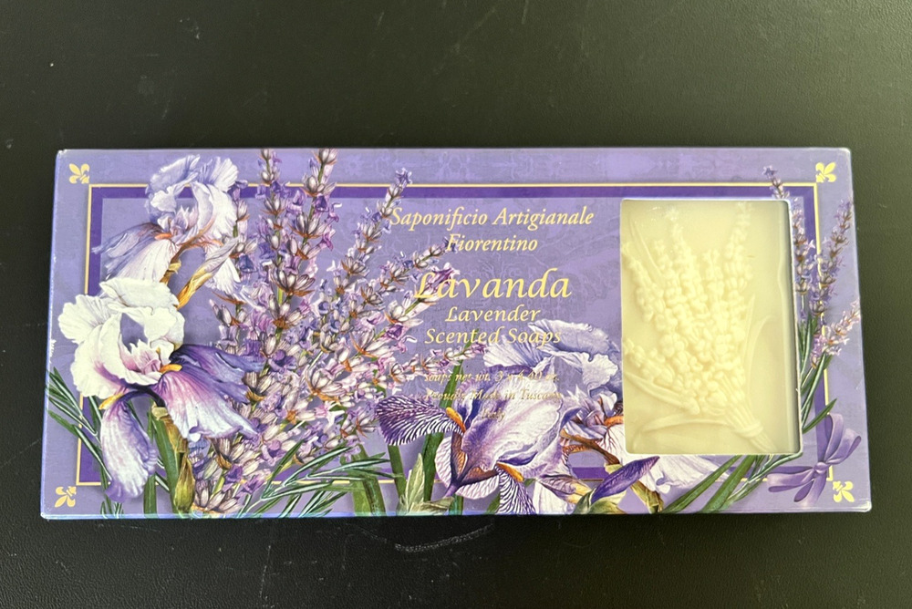 Saponificio Artigianale Fiorentino Lavanda Lavender Scented Soap M/I Italy New